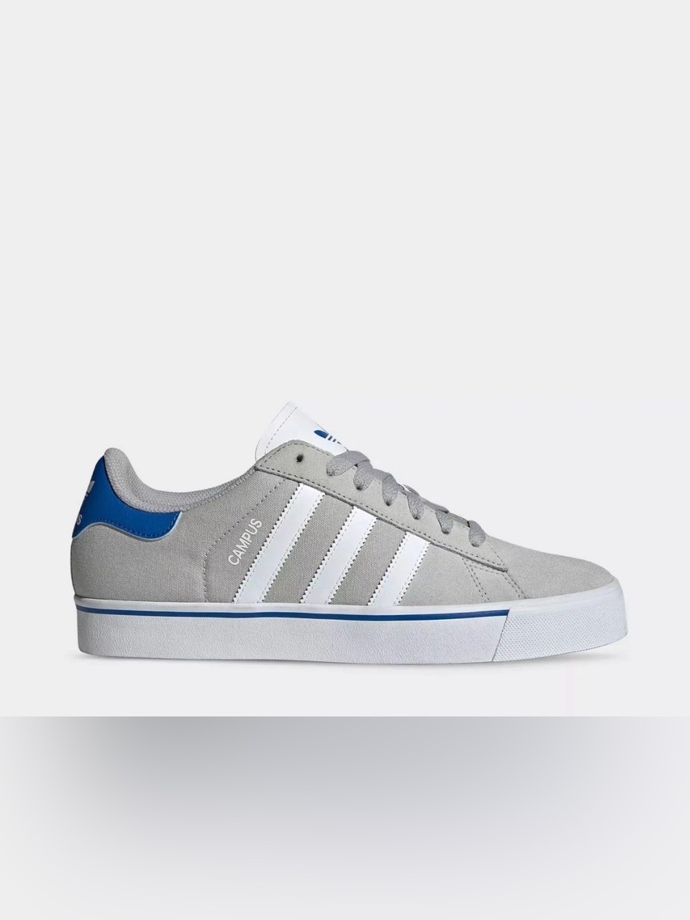 Adidas Campus Vulcanized Lace Up Sneakers Men's Casual Shoes US 12 Gray Blue